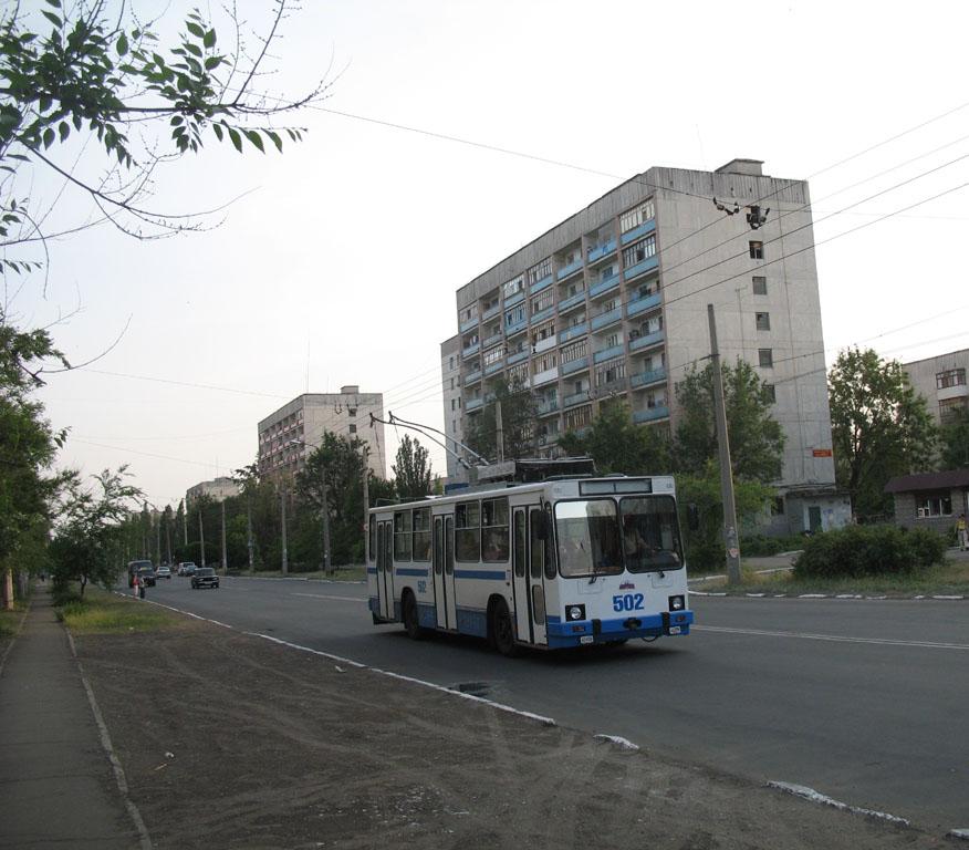 ЮМЗ-Т2 502. Первый новый троллейбус не б\у пришёл в августе 2005года